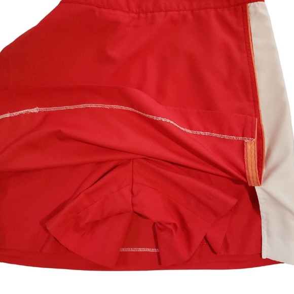 EUC Izod Skort Golf‎ Size 12 Womans Pockets Outdoors Athleisure Red Orange White - Picture 7 of 12